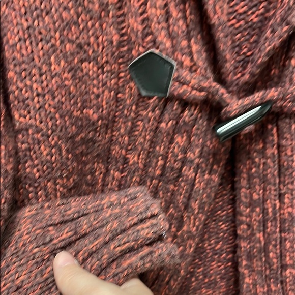 EUC Bench Red Deep Cardigan Sweater with Shawl Collar. Size Large. - Picture 5 of 7